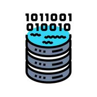 lake big data color icon illustration vector