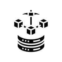 mining big data glyph icon illustration vector