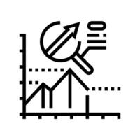 predictive analytics big data line icon illustration vector