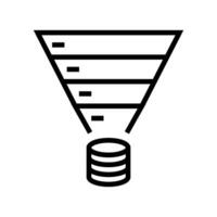 funnel diagram big data line icon illustration vector