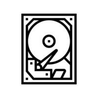 storage disks big data line icon illustration vector