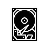 storage disks big data glyph icon illustration vector