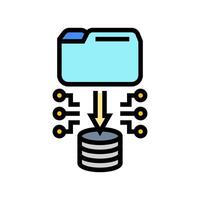 database cloud computing color icon illustration vector