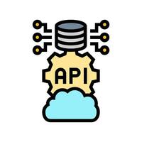 api connection cloud computing color icon illustration vector
