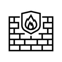 firewall cloud computing line icon illustration vector
