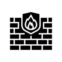 firewall cloud computing glyph icon illustration vector