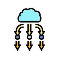 load balancer cloud computing color icon illustration vector