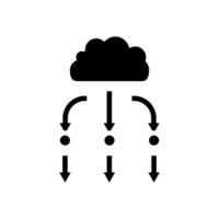 load balancer cloud computing glyph icon illustration vector