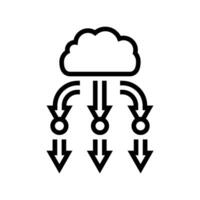 load balancer cloud computing line icon illustration vector