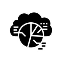 graph cloud computing glyph icon illustration vector
