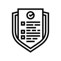 safety checklist injury prevention line icon illustration vector
