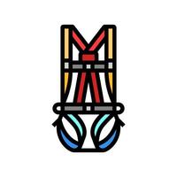 safety harness injury prevention color icon illustration vector