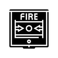 fire alarm button glyph icon illustration vector
