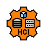 hyper converged infrastructure color icon illustration vector