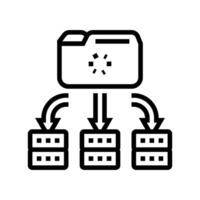 load balancer data center line icon illustration vector