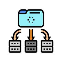 load balancer data center color icon illustration vector