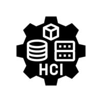 hyper converged infrastructure glyph icon illustration vector