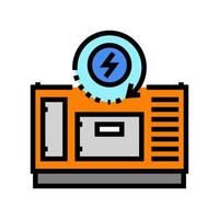 redundant power supply data center color icon illustration vector
