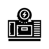 redundant power supply data center glyph icon illustration vector