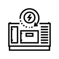 redundant power supply data center line icon illustration vector