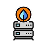 energy efficient data center color icon illustration vector