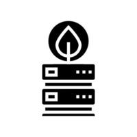 energy efficient data center glyph icon illustration vector