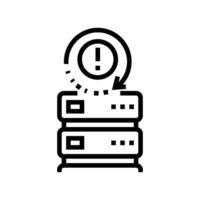 disaster recovery data center line icon illustration vector