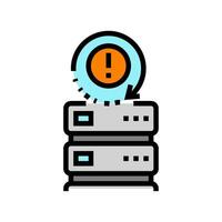 disaster recovery data center color icon illustration vector