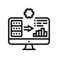 dashboard data center line icon illustration vector