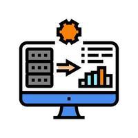 dashboard data center color icon illustration vector