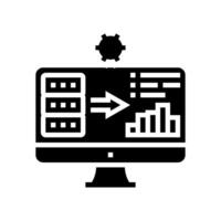 dashboard data center glyph icon illustration vector
