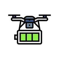 battery indicator aerial vehicle color icon illustration vector