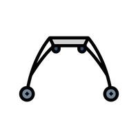 drone landing gear aerial vehicle color icon illustration vector