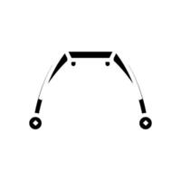 drone landing gear aerial vehicle glyph icon illustration vector