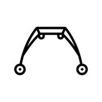 drone landing gear aerial vehicle line icon illustration vector