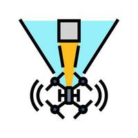 obstacle detection aerial vehicle color icon illustration vector