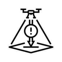 emergency landing unmanned aerial vehicle line icon illustration vector