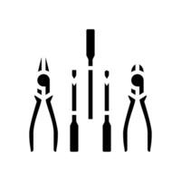 maintenance tools aerial vehicle glyph icon illustration vector
