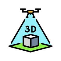 3d mapping tool aerial vehicle color icon illustration vector