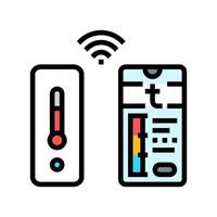 temperature sensor wearable color icon illustration vector