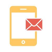 Mobile E-mail Icon Design vector
