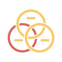 Venn Diagram Icon Design vector