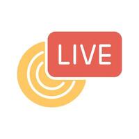 Live Broadcast Icon Design vector