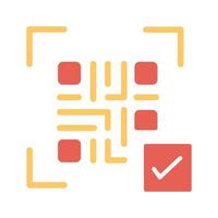 QR Code Link Icon Design vector