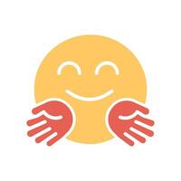 Hugging Face Icon Design vector