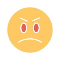 Angry Face Icon Design vector