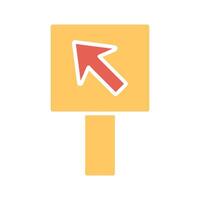 Diagonal Up Left Arrow Icon Design vector