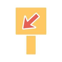 Diagonal Down Left Arrow Icon Design vector