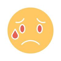 Crying Face Icon Design vector