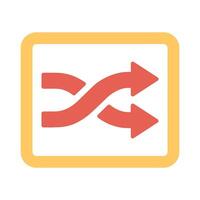 Shuffle Tracks Button Icon Design vector
